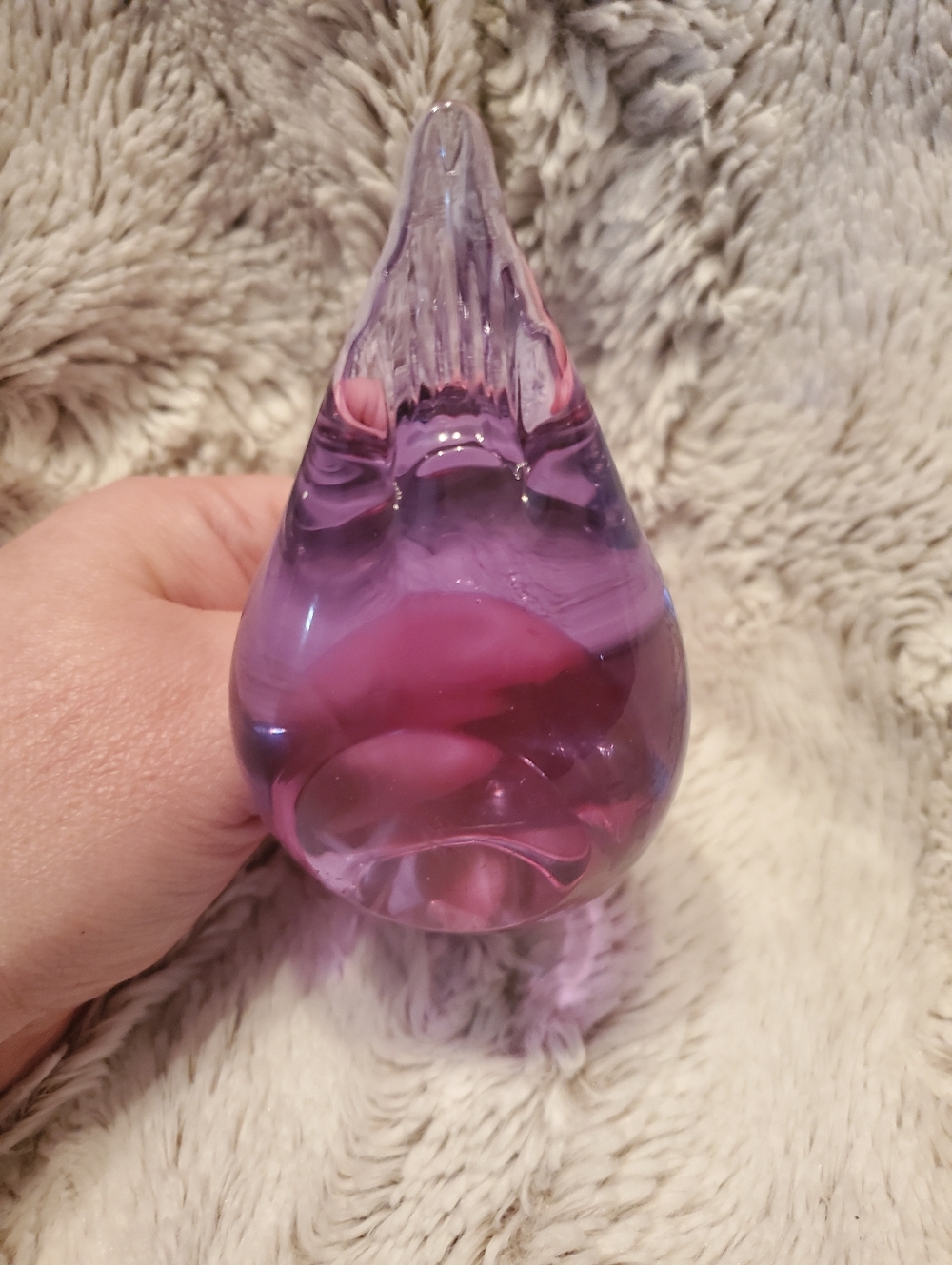 Vintage Konstglas Ronneby Sweden Lavender Purple Art Glass Swan Bird Figurine - Picture 5 of 8